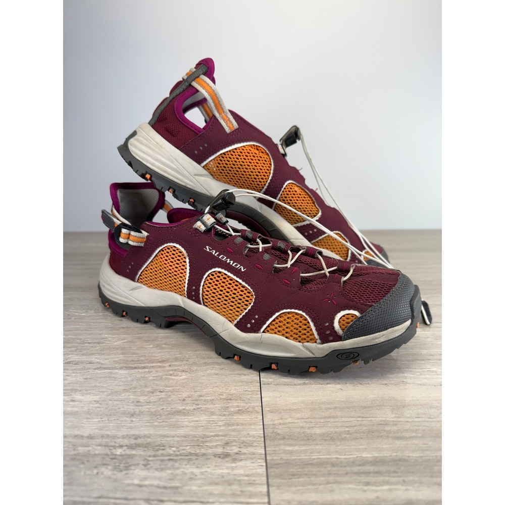 Vintage 2000s Salomon Women 7.5 Tech Amphibian Y2K Mesh Hiking Gorpcore Sneakers